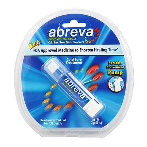 Abreva Cold Sore / Fever Blister Treatment Pump For Lips - 0.07 Oz (2 Gm)